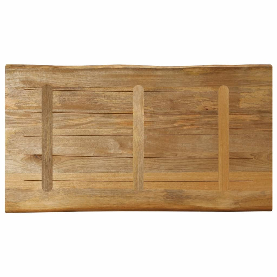 Tafelblad met natuurlijke rand 100x60x2,5 cm massief mangohout