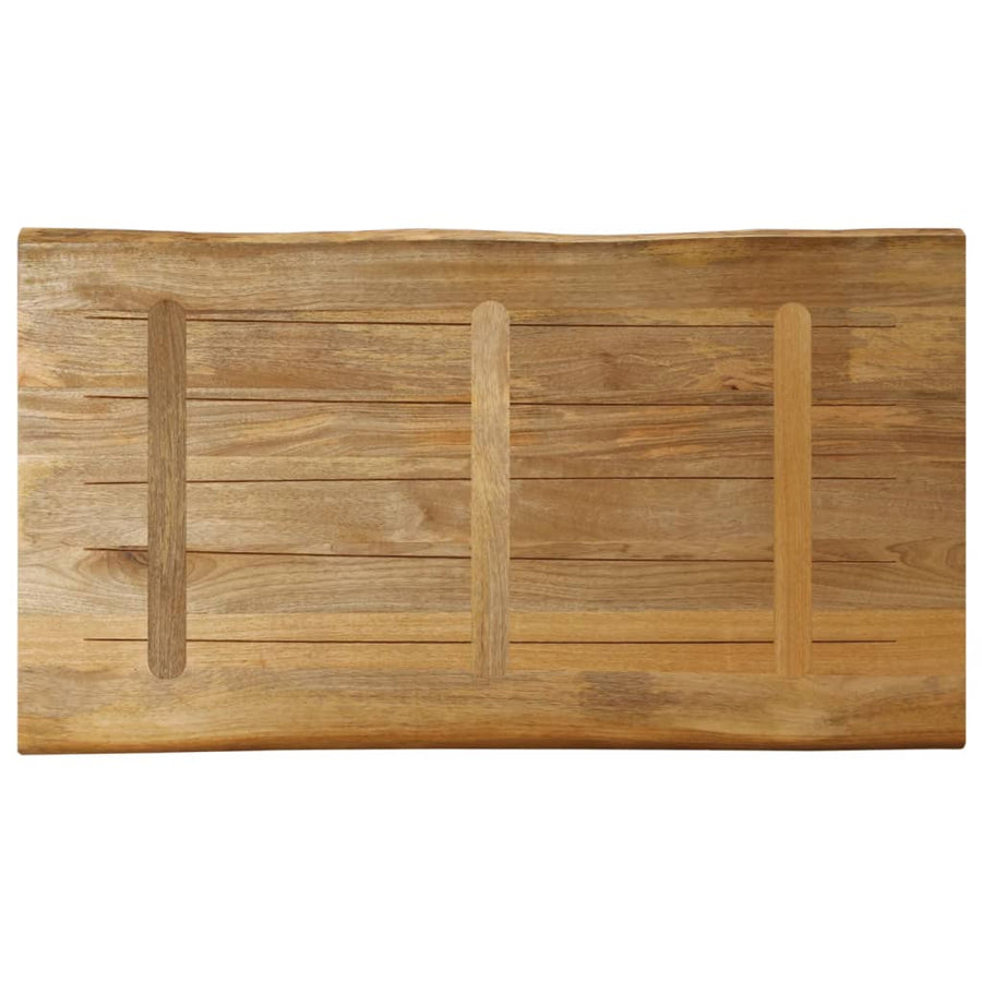 Tafelblad met natuurlijke rand 110x60x2,5 cm massief mangohout