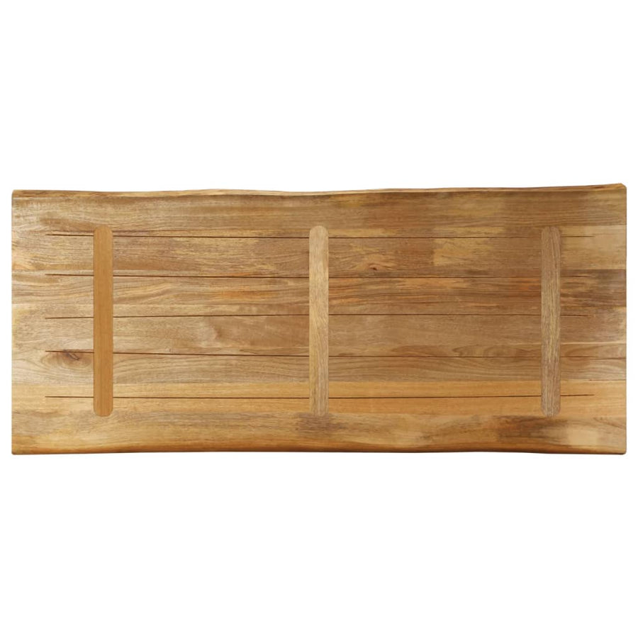 Tafelblad met natuurlijke rand 140x60x2,5 cm massief mangohout