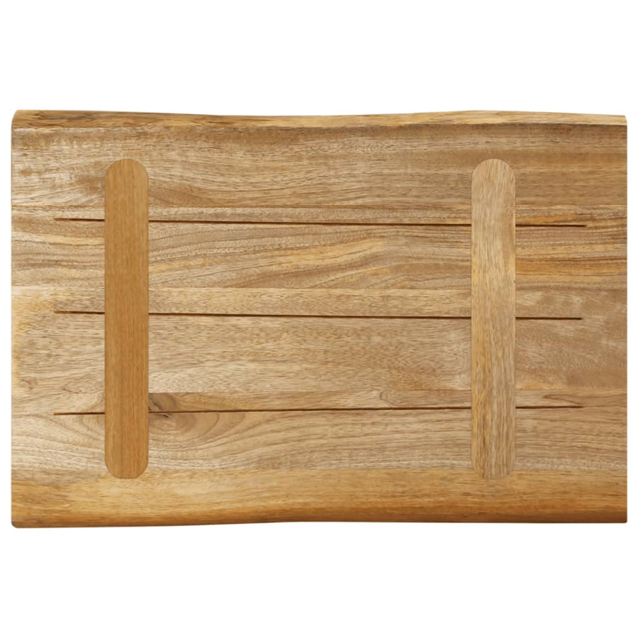 Tafelblad met natuurlijke rand 70x40x3,8 cm massief mangohout