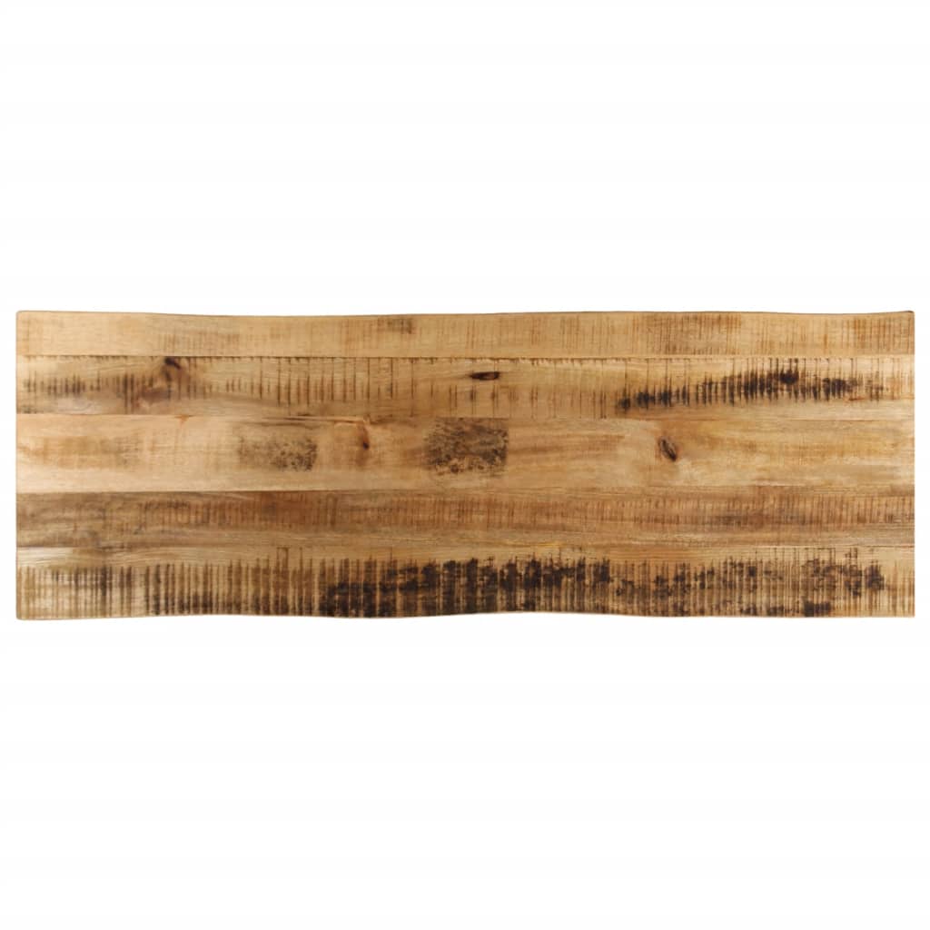Tafelblad met natuurlijke rand 140x40x3,8 cm massief mangohout