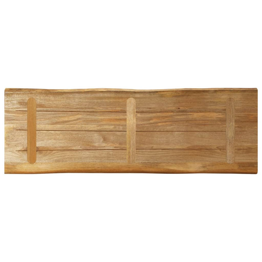 Tafelblad met natuurlijke rand 140x40x3,8 cm massief mangohout