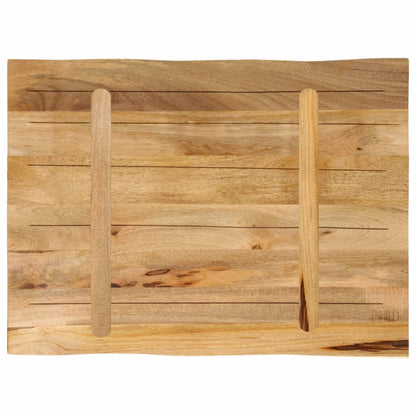 Tafelblad met natuurlijke rand 80x60x3,8 cm massief mangohout
