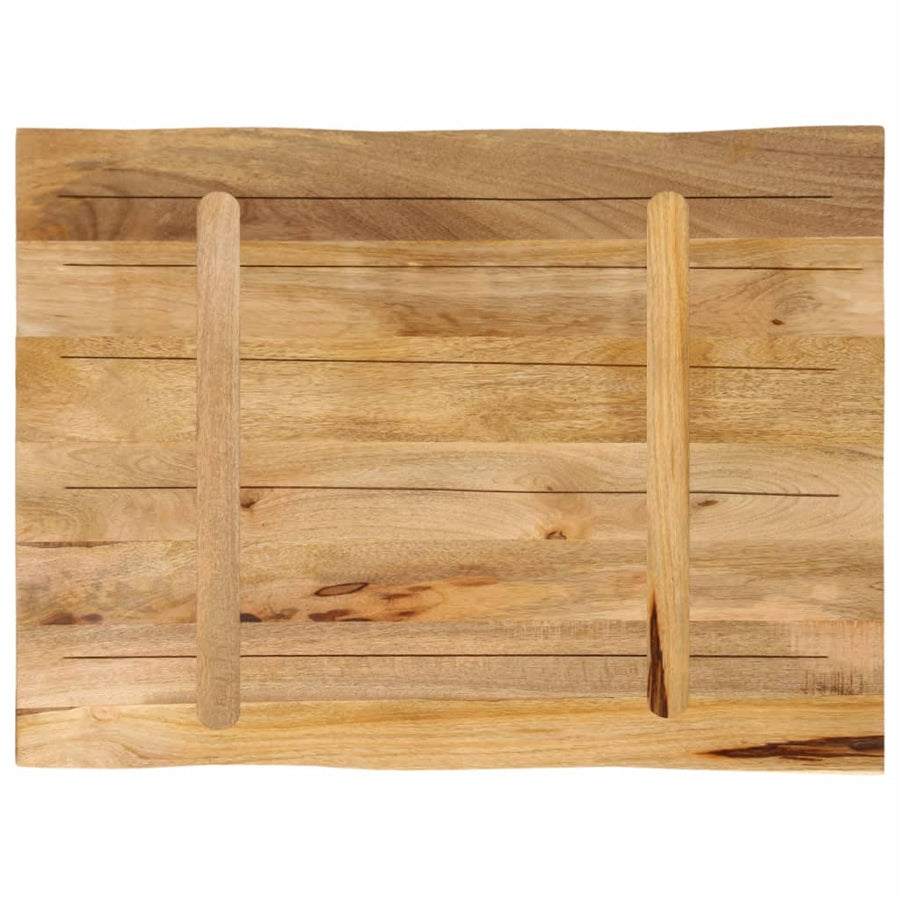 Tafelblad met natuurlijke rand 80x60x3,8 cm massief mangohout