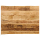 Tabletop with live edge 90x60x3.8 cm solid mango wood
