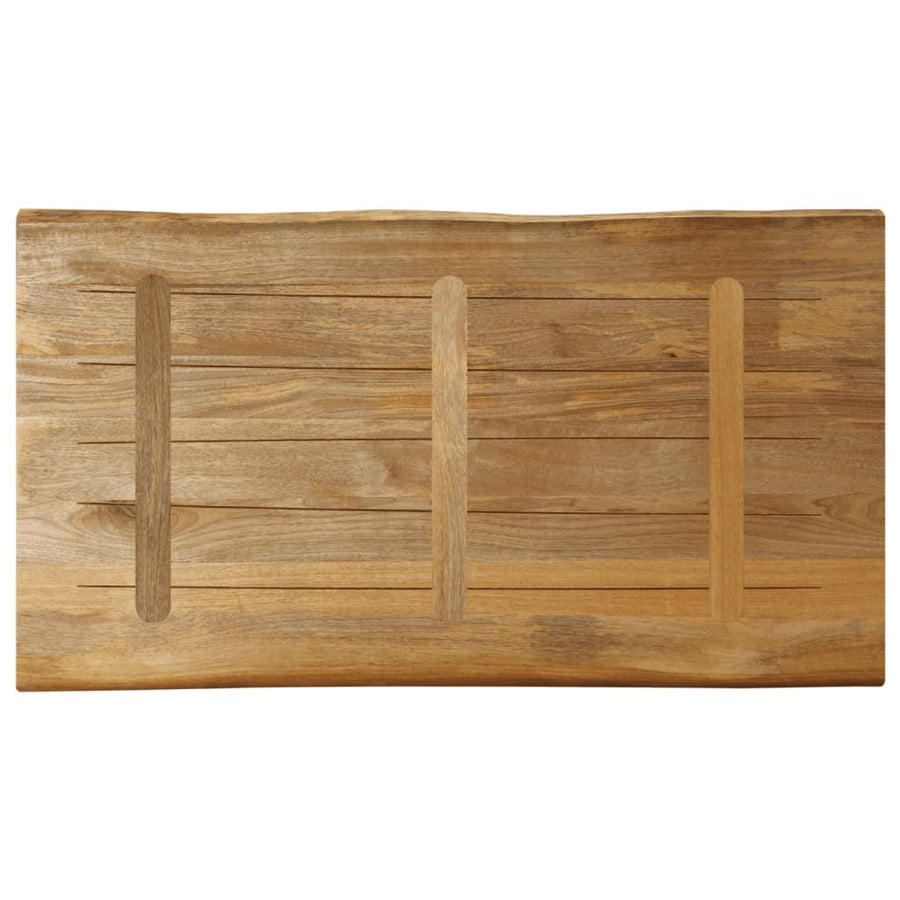 Tafelblad met natuurlijke rand 120x60x3,8 cm massief mangohout