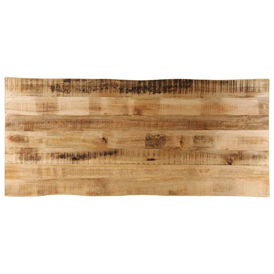 Tafelblad Met Natuurlijke Rand 140X60X3,8 Cm Massief Mangohout Ruw Mangohout (Naturel) 38 mm