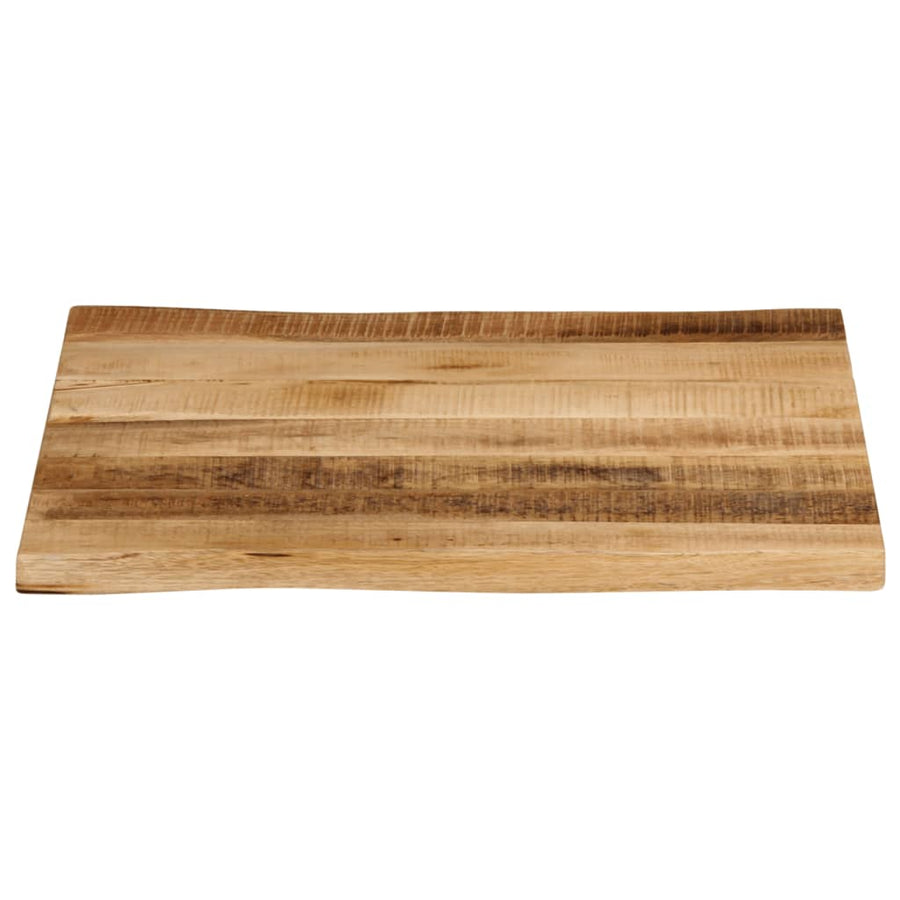 Tafelblad met natuurlijke rand 80x80x3,8 cm massief mangohout
