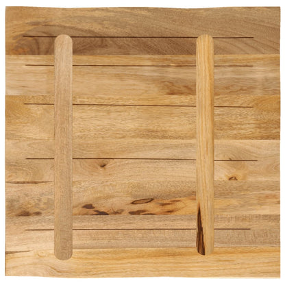 Tafelblad met natuurlijke rand 80x80x3,8 cm massief mangohout