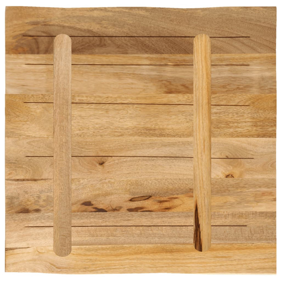 Tafelblad met natuurlijke rand 80x80x3,8 cm massief mangohout