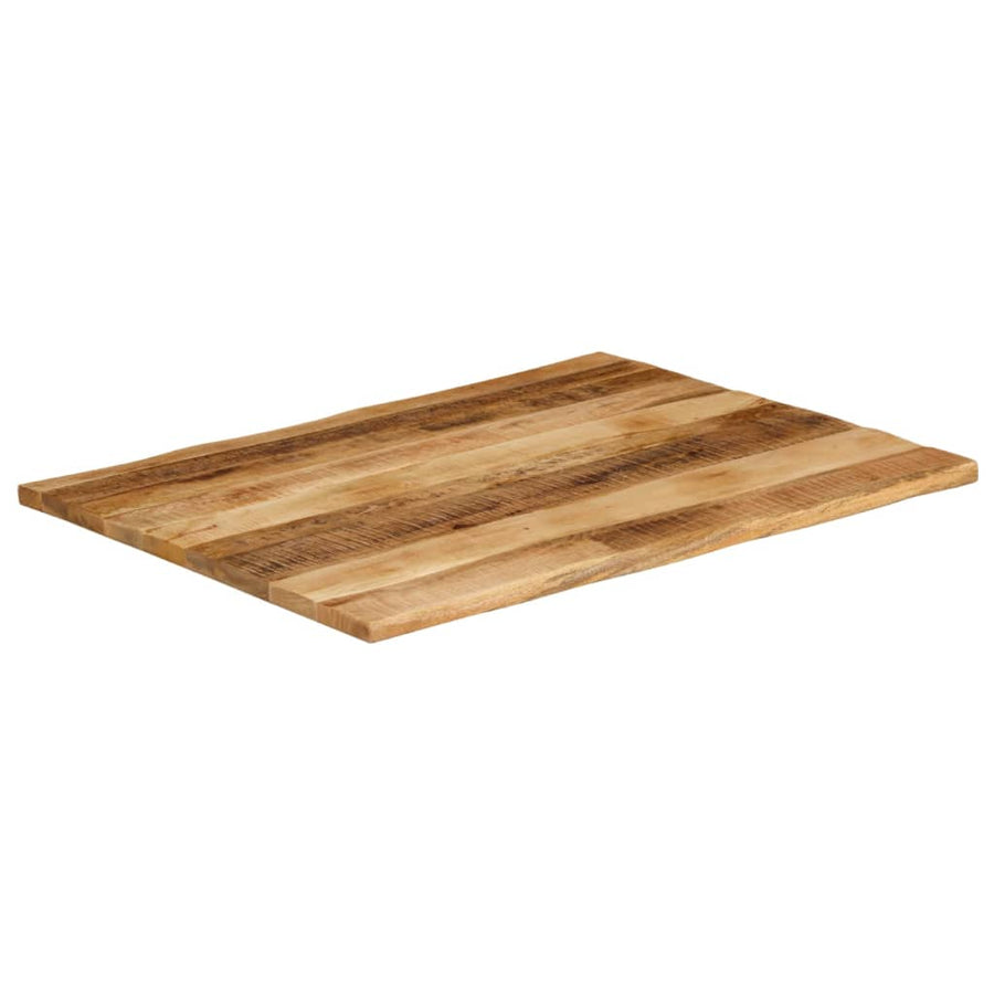 Tafelblad met natuurlijke rand 90x80x3,8 cm massief mangohout