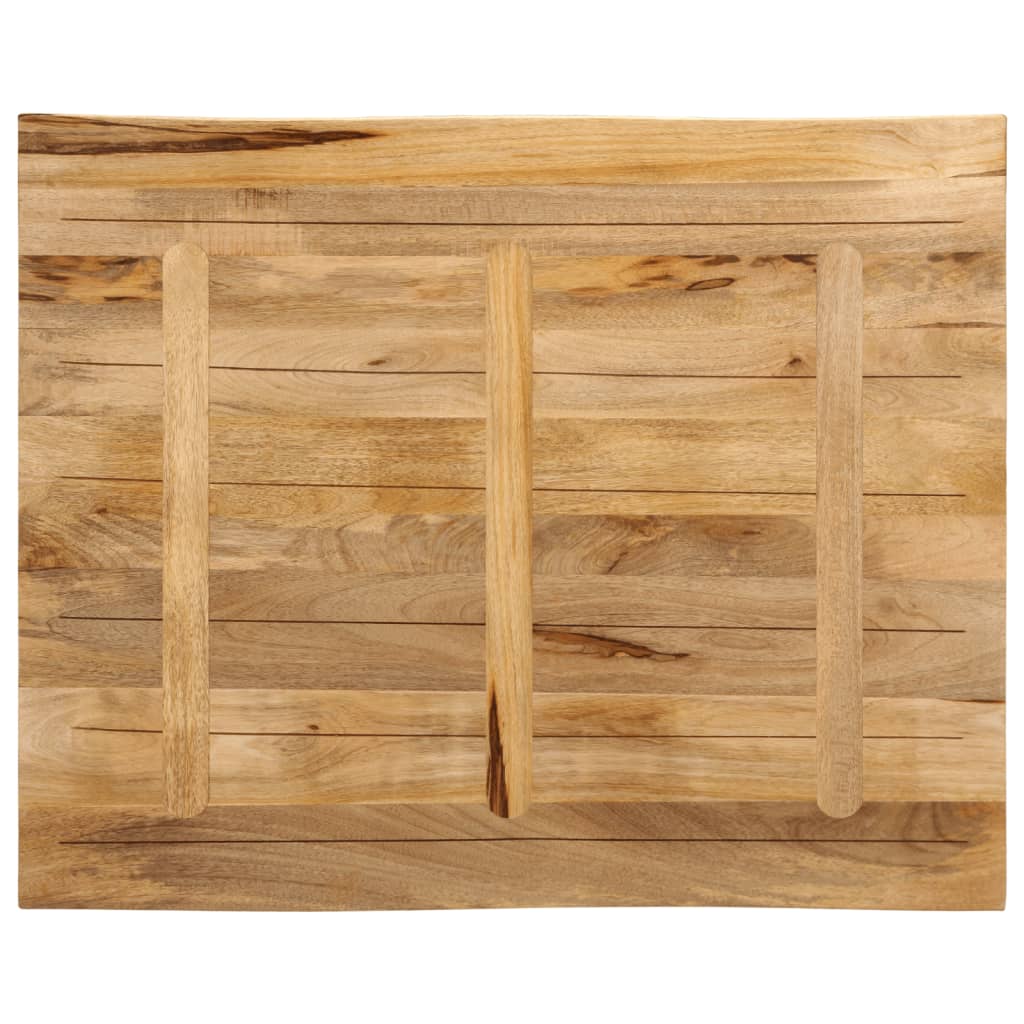 Tafelblad met natuurlijke rand 90x80x3,8 cm massief mangohout