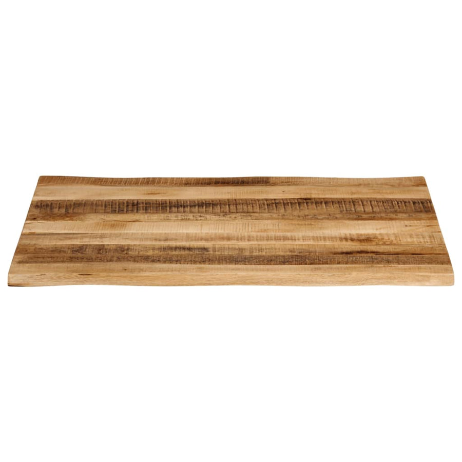 Tafelblad Met Natuurlijke Rand 100X80X3,8 Cm Massief Mangohout Ruw Mangohout (Naturel) 38 mm 100 x 80 cm