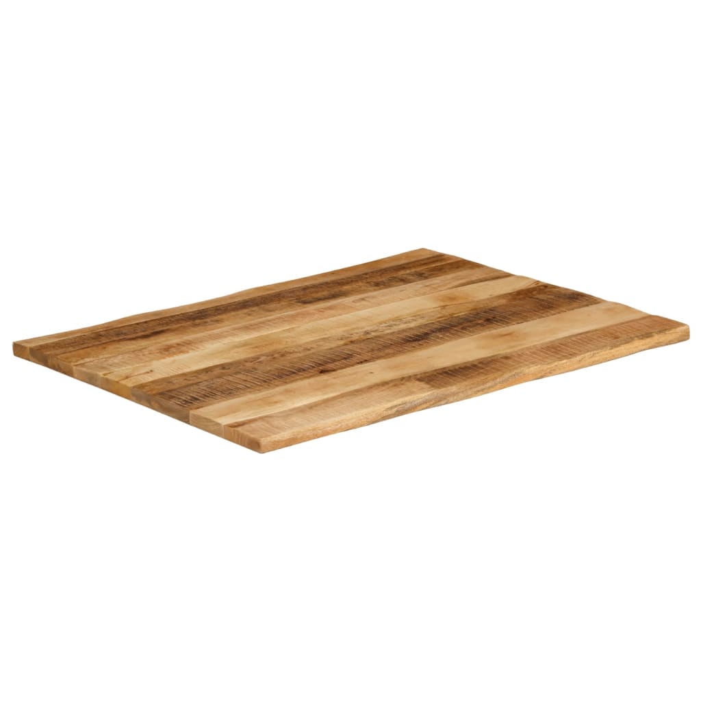 Tafelblad Met Natuurlijke Rand 110X80X3,8 Cm Massief Mangohout Ruw Mangohout (Naturel) 38 mm