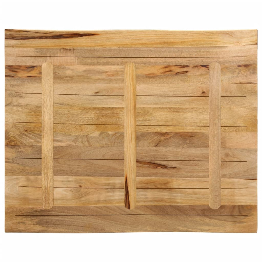 Tafelblad Met Natuurlijke Rand 110X80X3,8 Cm Massief Mangohout Ruw Mangohout (Naturel) 38 mm