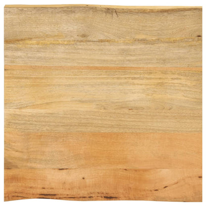 Tafelblad met natuurlijke rand 40x40x2,5 cm massief mangohout