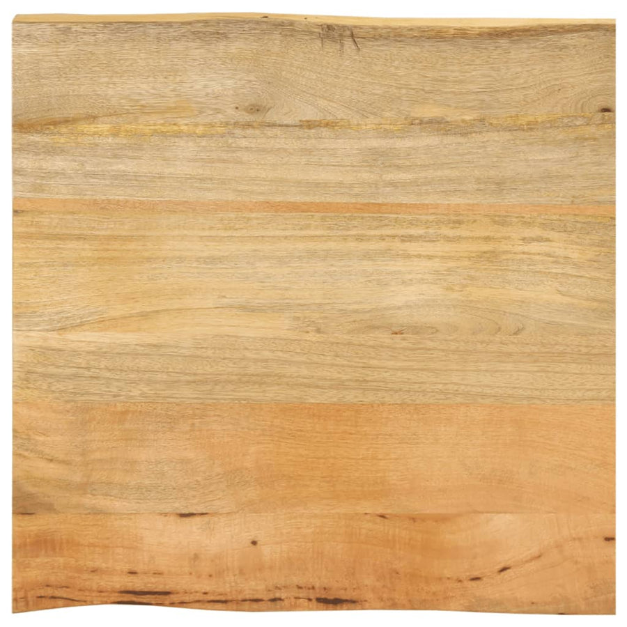 Tafelblad met natuurlijke rand 40x40x2,5 cm massief mangohout