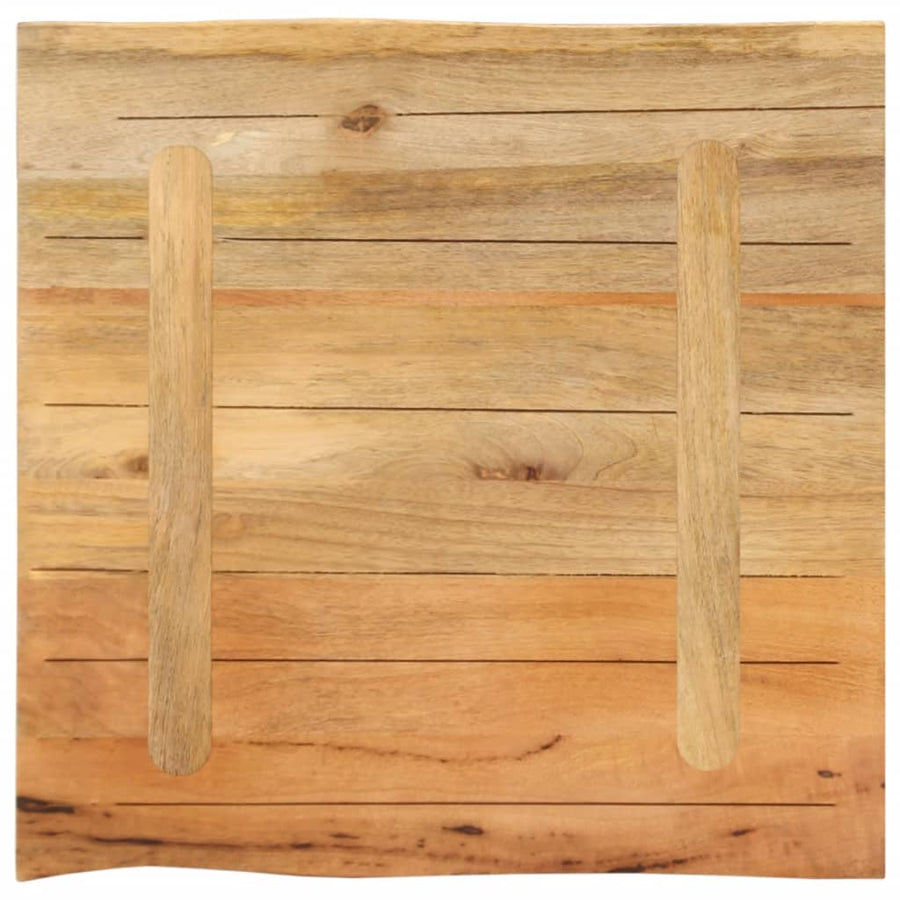 Tafelblad met natuurlijke rand 40x40x2,5 cm massief mangohout