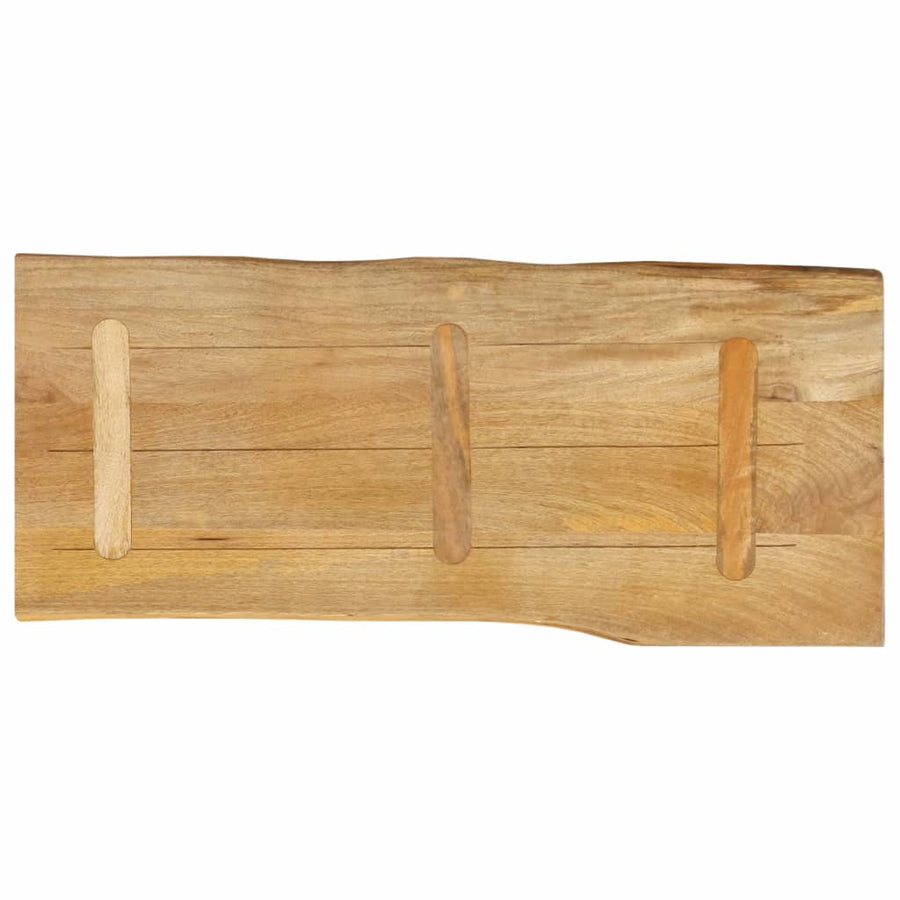 Tafelblad met natuurlijke rand 80x40x2,5 cm massief mangohout