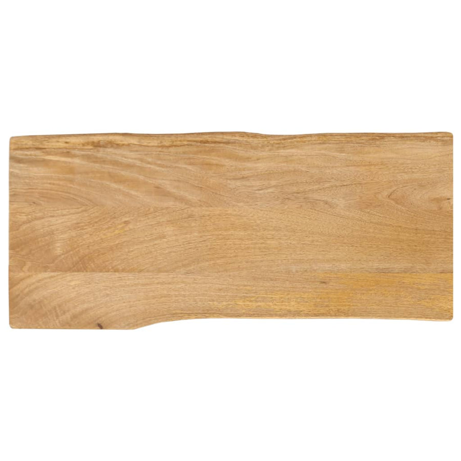 Tafelblad Met Natuurlijke Rand 90X40X2,5 Cm Massief Mangohout Mangohout (Naturel) 25 mm 90 x 40 cm