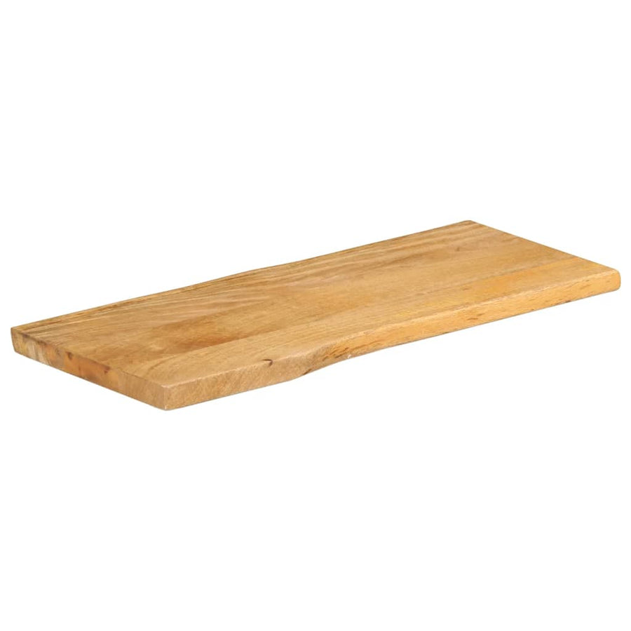 Tafelblad Met Natuurlijke Rand 90X40X2,5 Cm Massief Mangohout Mangohout (Naturel) 25 mm 90 x 40 cm