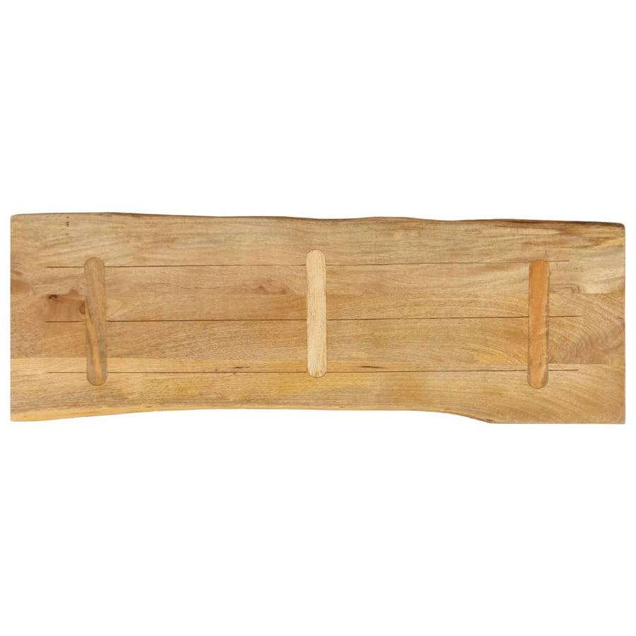 Tafelblad met natuurlijke rand 110x40x2,5 cm massief mangohout