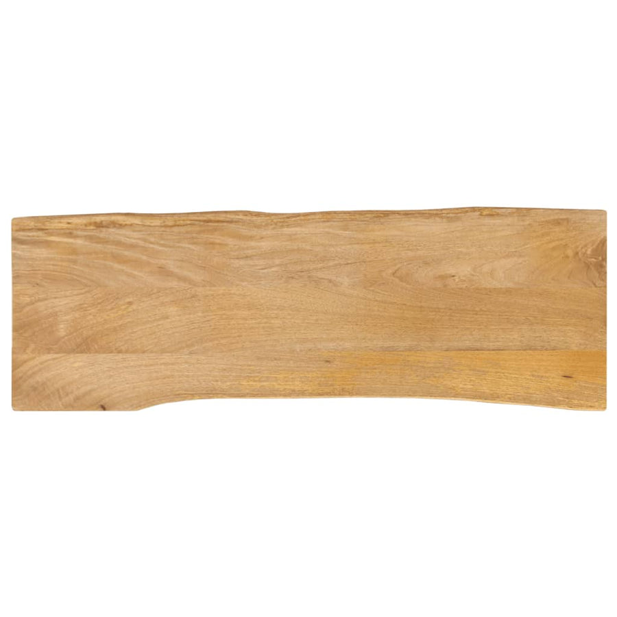 Tafelblad Met Natuurlijke Rand 140X40X2,5 Cm Massief Mangohout Mangohout (Naturel) 25 mm 140 x 40 cm