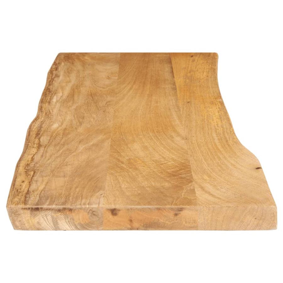 Tafelblad Met Natuurlijke Rand 140X40X2,5 Cm Massief Mangohout Mangohout (Naturel) 25 mm 140 x 40 cm