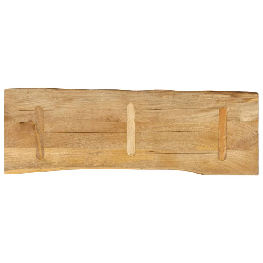 Tafelblad Met Natuurlijke Rand 140X40X2,5 Cm Massief Mangohout Mangohout (Naturel) 25 mm 140 x 40 cm