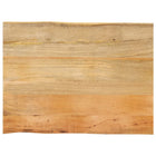 Tabletop with live edge 70x60x2.5 cm solid mango wood