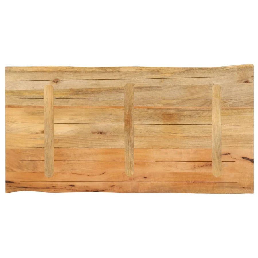 Tafelblad met natuurlijke rand 100x60x2,5 cm massief mangohout