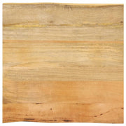 Tafelblad massief mangohout 80x80x2,5 cm natuurlijke rand