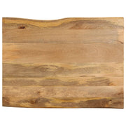 Tafelblad massief mangohout 90x80x2,5 cm natuurlijke rand