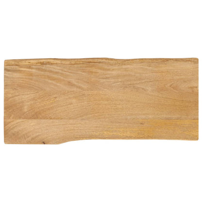 Tafelblad Met Natuurlijke Rand 80X40X3,8 Cm Massief Mangohout Mangohout (Naturel) 38 mm 80 x 40 cm