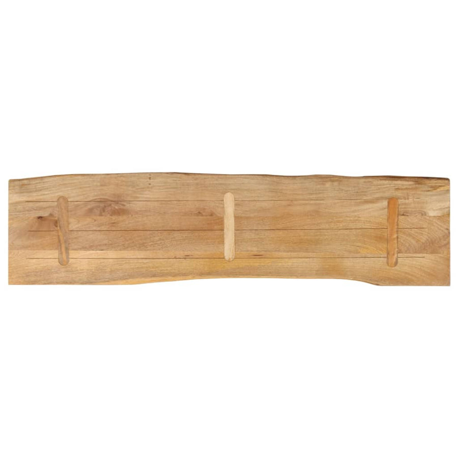 Tafelblad met natuurlijke rand 180x40x3,8 cm massief mangohout