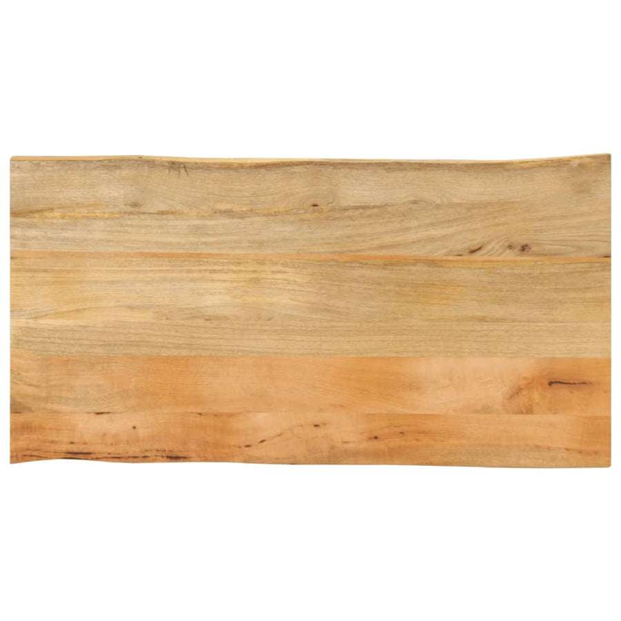 Tafelblad Met Natuurlijke Rand 110X60X3,8 Cm Massief Mangohout Mangohout (Naturel) 38 mm 110 x 60 cm
