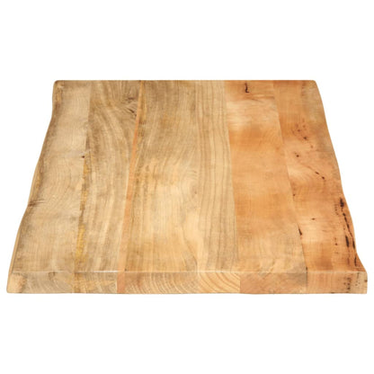 Tafelblad Met Natuurlijke Rand 110X60X3,8 Cm Massief Mangohout Mangohout (Naturel) 38 mm 110 x 60 cm