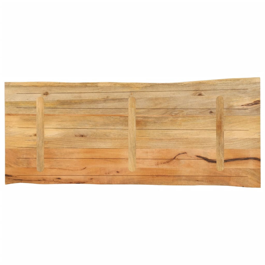 Tafelblad met natuurlijke rand 140x60x3,8 cm massief mangohout
