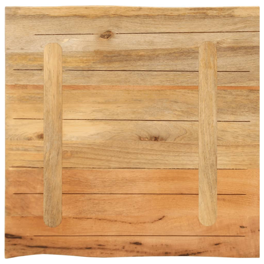 Tafelblad met natuurlijke rand 80x80x3,8 cm massief mangohout