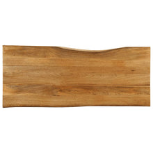 Tafelblad Met Natuurlijke Rand 140X60X2,5 Cm Eiken 140 x 60 x 2.5 cm massief mangohout