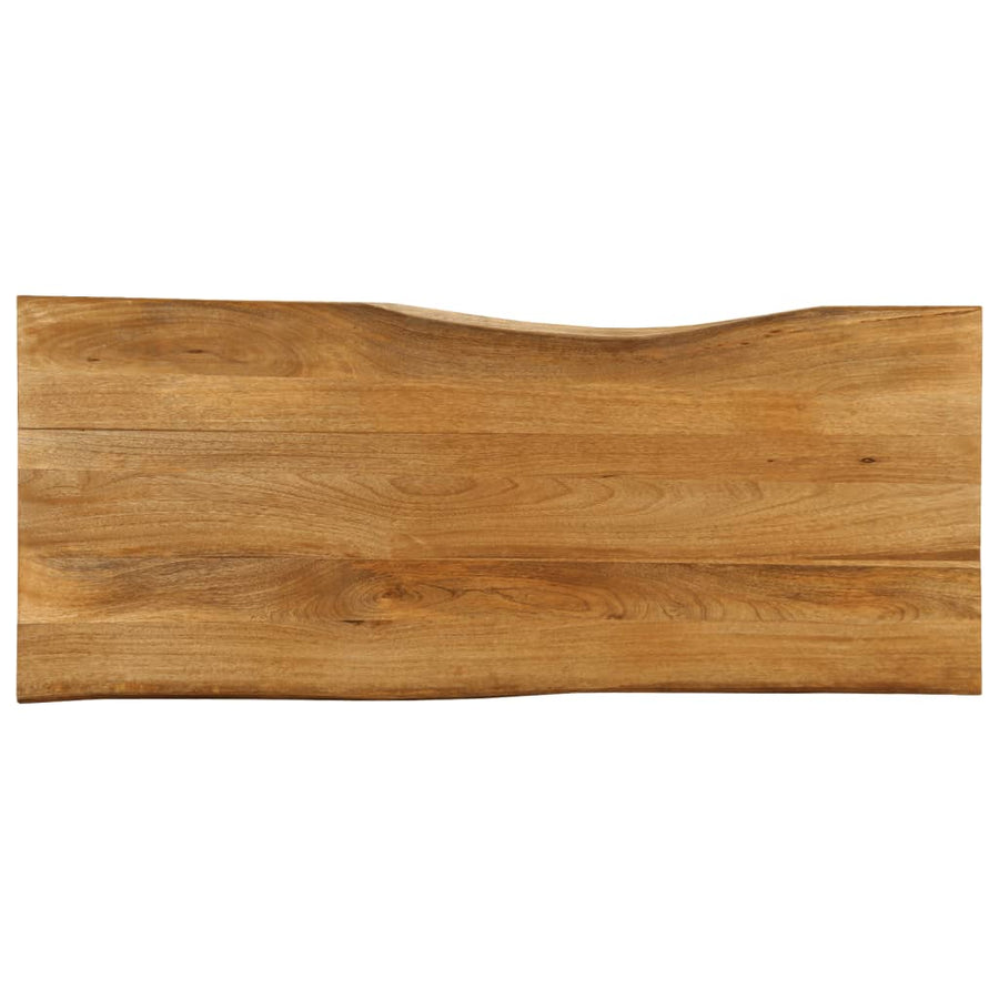Tafelblad Met Natuurlijke Rand 140X60X2,5 Cm Eiken 140 x 60 x 2.5 cm massief mangohout