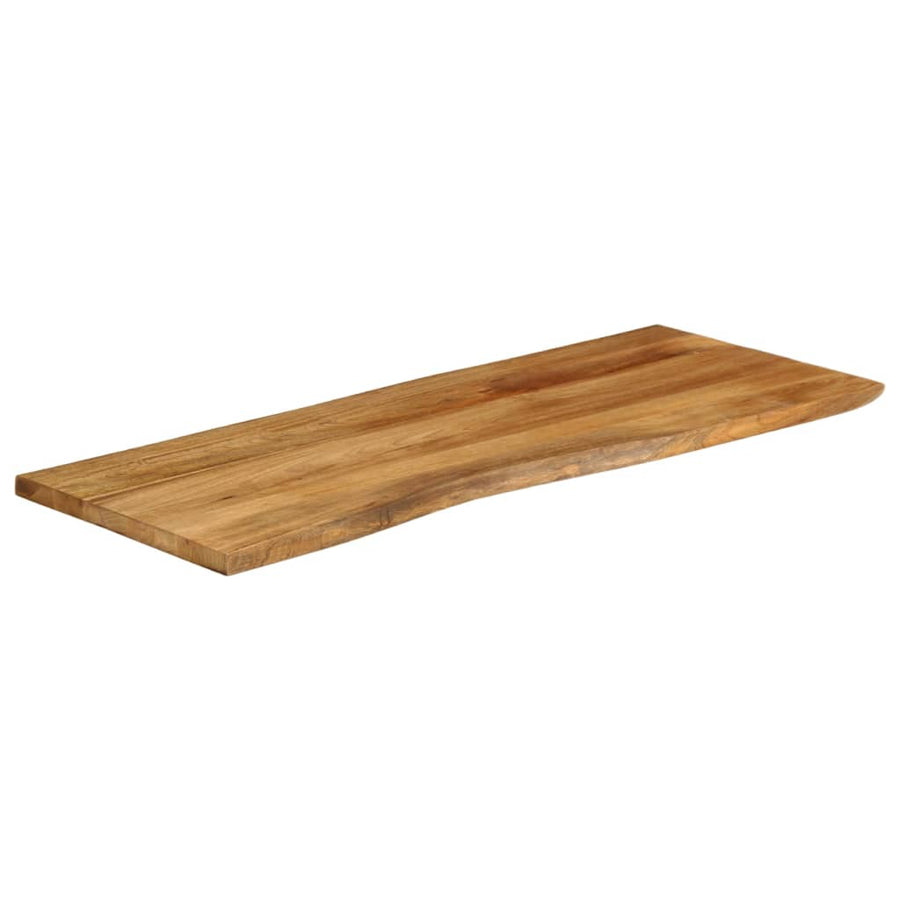 Tafelblad Met Natuurlijke Rand 140X60X2,5 Cm Eiken 140 x 60 x 2.5 cm massief mangohout