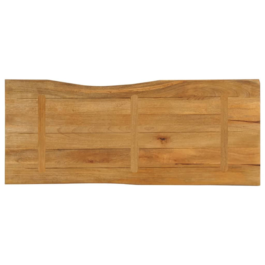 Tafelblad Met Natuurlijke Rand 140X60X2,5 Cm Eiken 140 x 60 x 2.5 cm massief mangohout