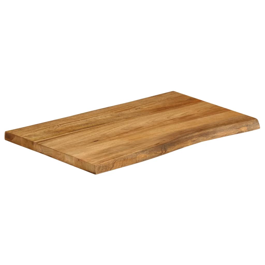 Tafelblad Met Natuurlijke Rand 70X60X3,8 Cm Massief Mangohout Mangohout (Eikenafwerking) 38 mm