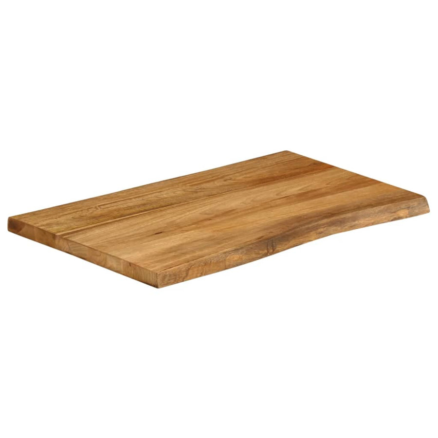 Tafelblad Met Natuurlijke Rand 70X60X3,8 Cm Massief Mangohout Mangohout (Eikenafwerking) 38 mm