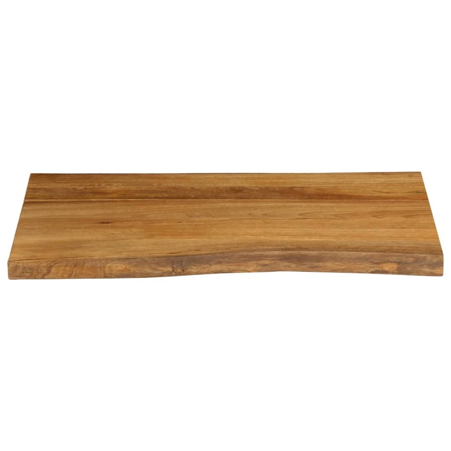 Tafelblad Met Natuurlijke Rand 70X60X3,8 Cm Massief Mangohout Mangohout (Eikenafwerking) 38 mm