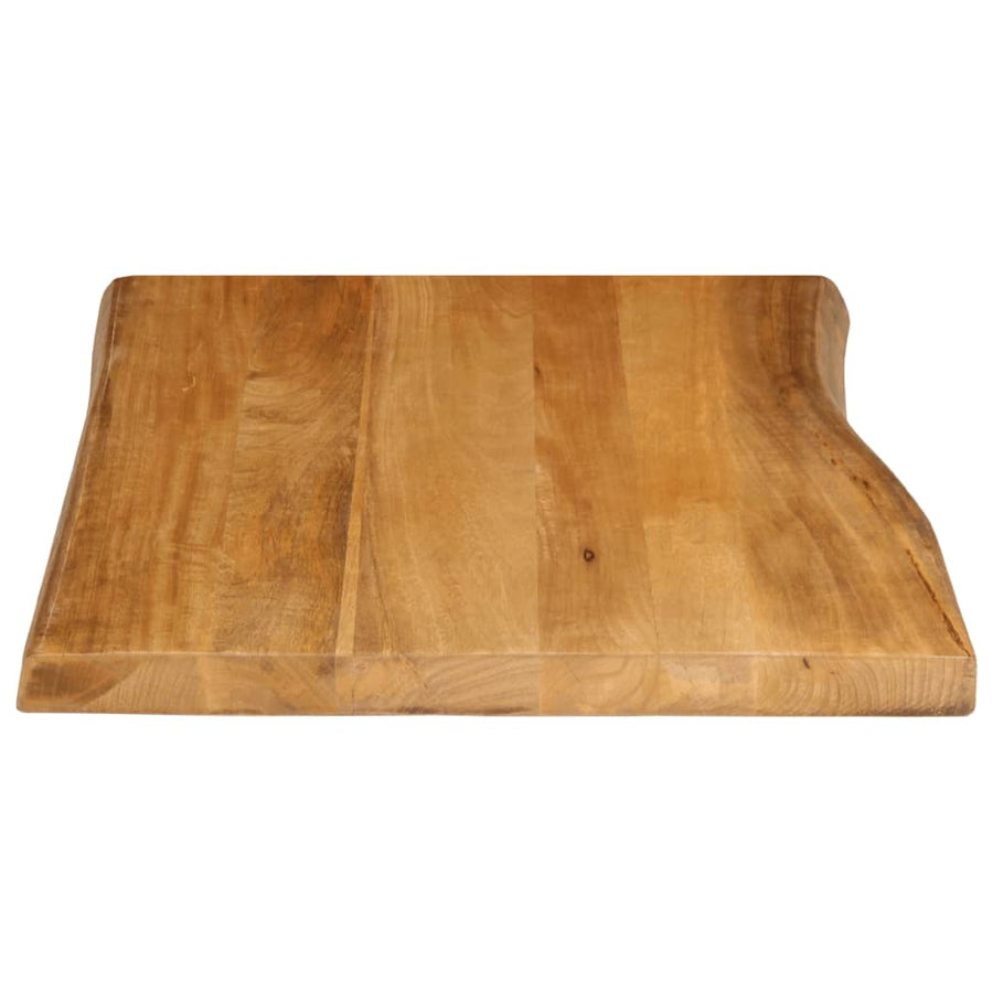 Tafelblad Met Natuurlijke Rand 70X60X3,8 Cm Massief Mangohout Mangohout (Eikenafwerking) 38 mm
