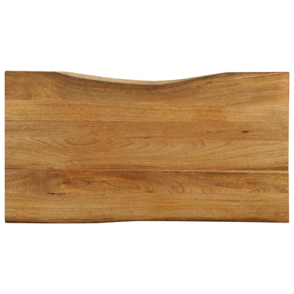Tafelblad Met Natuurlijke Rand 100X60X3,8 Cm Massief Mangohout Mangohout (Eikenafwerking) 38 mm