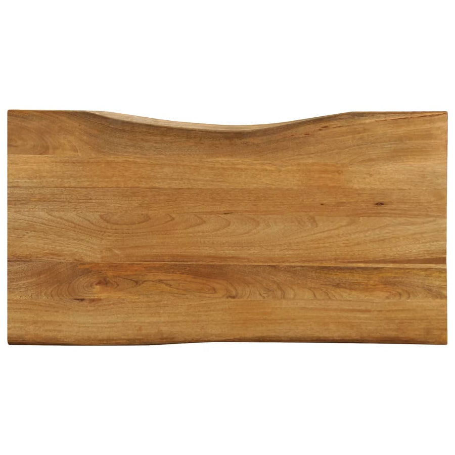 Tafelblad Met Natuurlijke Rand 100X60X3,8 Cm Massief Mangohout Mangohout (Eikenafwerking) 38 mm