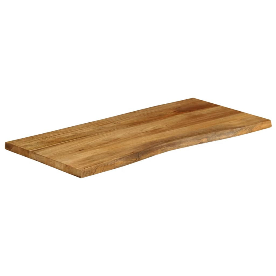 Tafelblad Met Natuurlijke Rand 100X60X3,8 Cm Massief Mangohout Mangohout (Eikenafwerking) 38 mm